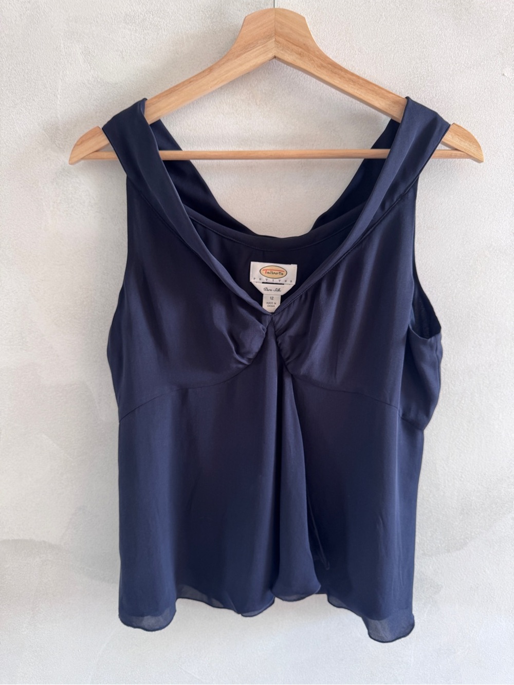 Talbots - Navy Silk Tank